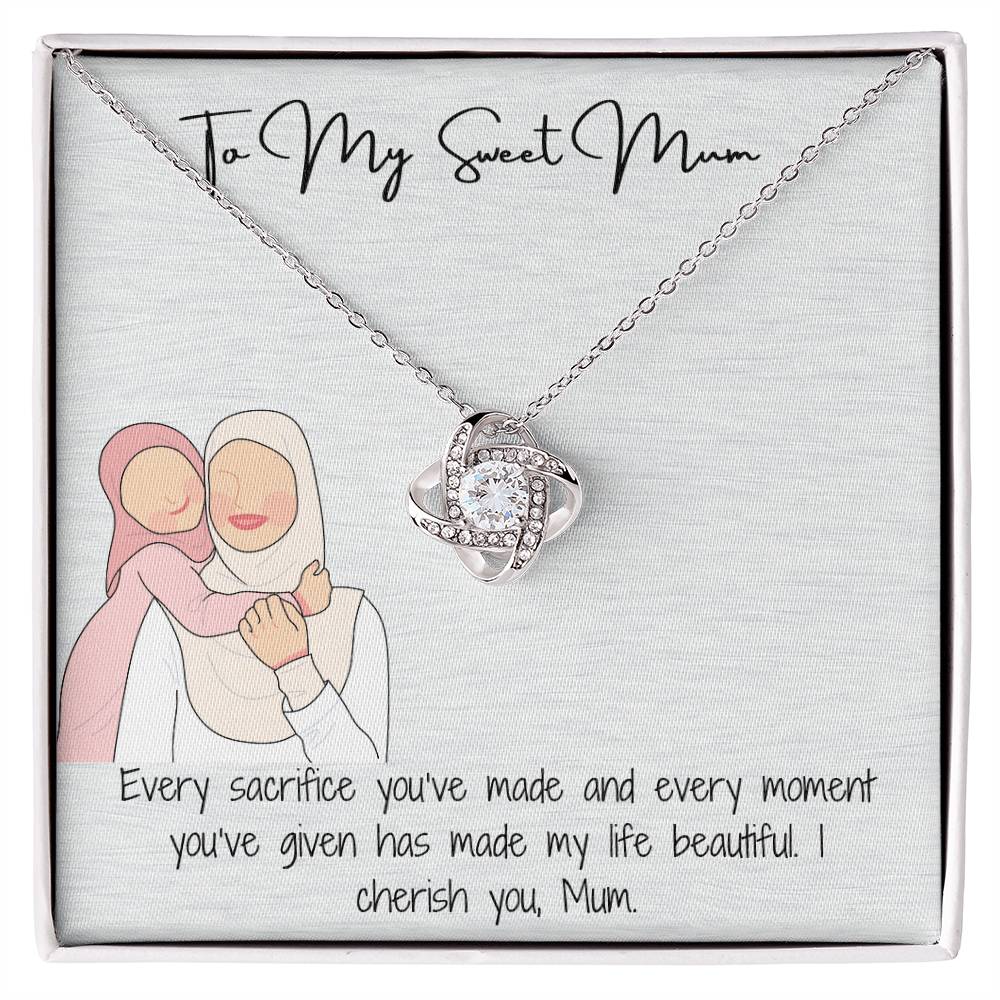 Elegant Love Knot  Necklace