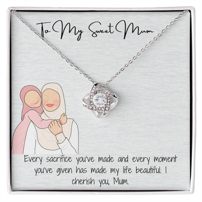 Elegant Love Knot  Necklace