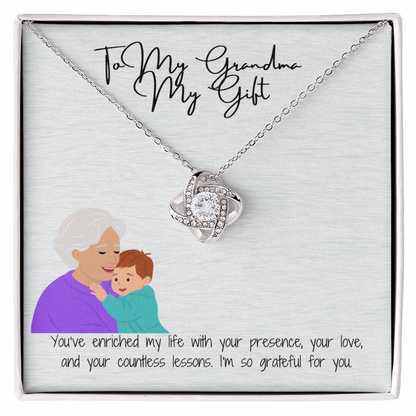 Love Knot Necklace for Grandma