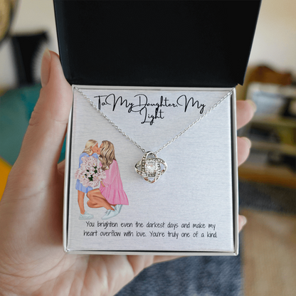 An Unbreakable Bond  Love Knot Necklace for Daughter