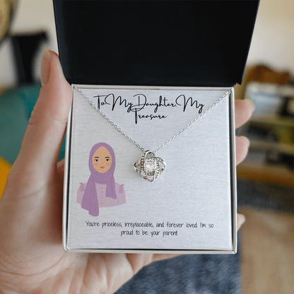 An Unbreakable Bond  Love Knot Necklace for My Hijabi Daughter