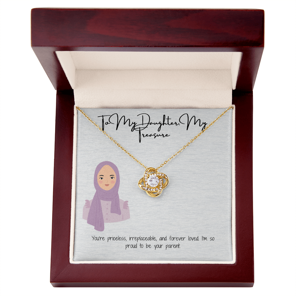 An Unbreakable Bond  Love Knot Necklace for My Hijabi Daughter