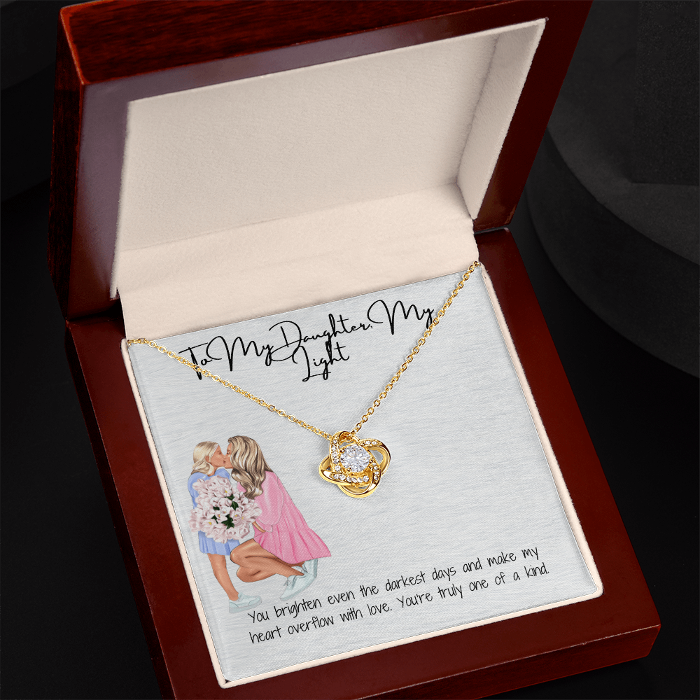 An Unbreakable Bond  Love Knot Necklace for Daughter