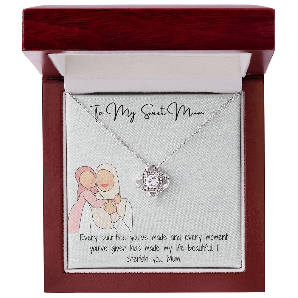 Elegant Love Knot  Necklace