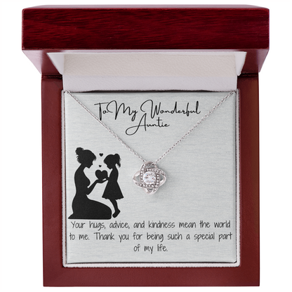 Wonderful Auntie Love Knot Necklace