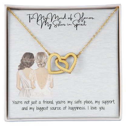 Sister In Spirit Interlocking Hearts Necklace
