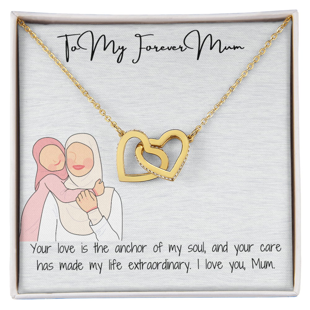 Stunning  Interlocking Hearts  Necklace