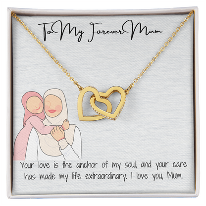 Stunning  Interlocking Hearts  Necklace