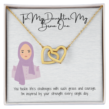 To My Daughter  Interlocking Hearts, A Bond That Lasts Forever