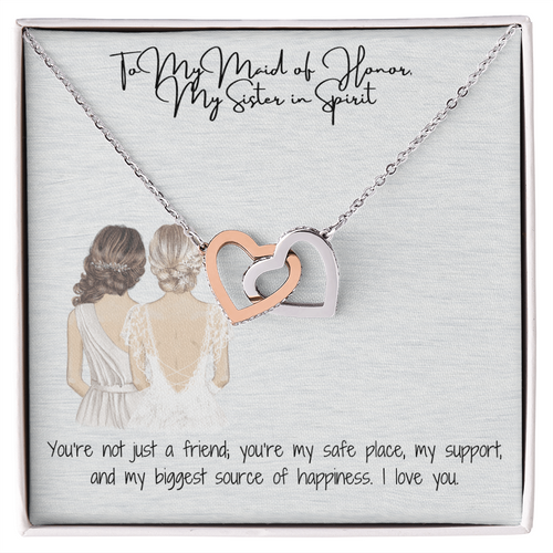 Sister In Spirit Interlocking Hearts Necklace