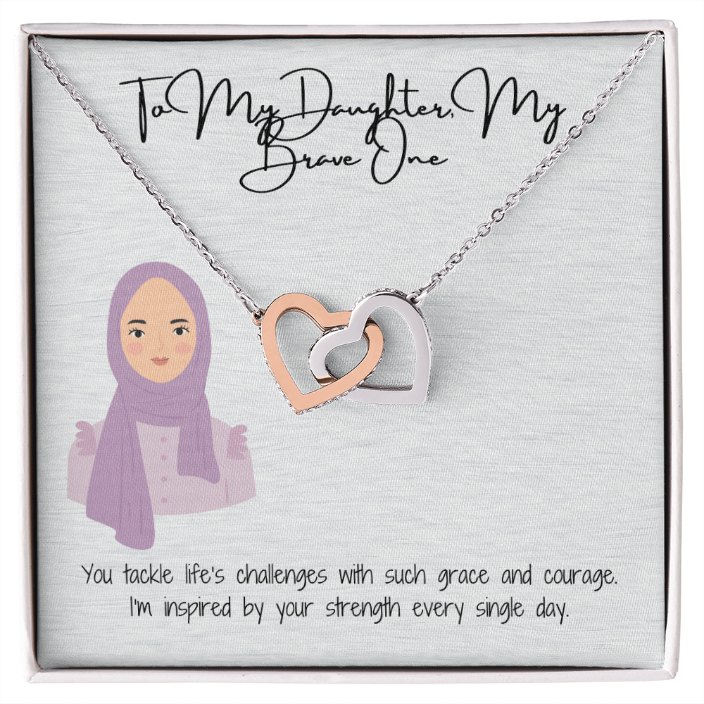 To My Daughter  Interlocking Hearts, A Bond That Lasts Forever