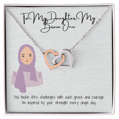 To My Daughter  Interlocking Hearts, A Bond That Lasts Forever