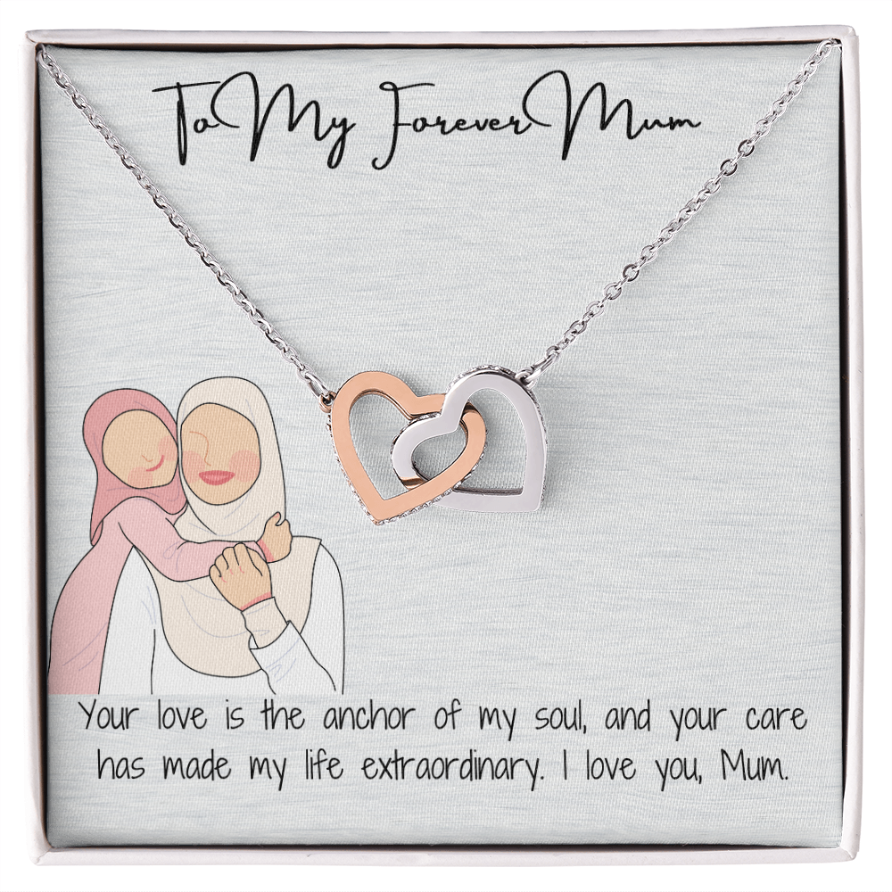 Stunning  Interlocking Hearts  Necklace