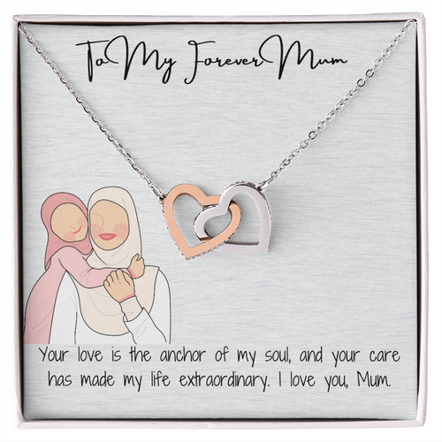 Stunning  Interlocking Hearts  Necklace