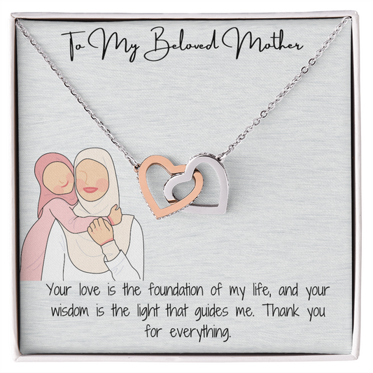 "To My Lovely Mom" Interlocking Hearts Necklace A Timeless Symbol of Love