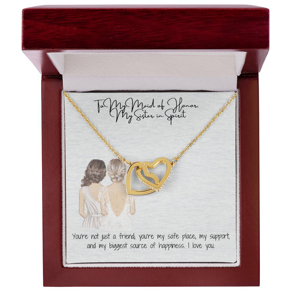 Sister In Spirit Interlocking Hearts Necklace