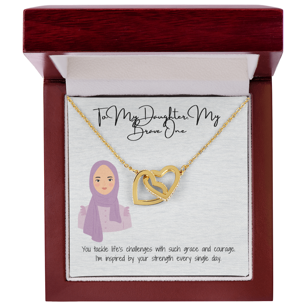 To My Daughter  Interlocking Hearts, A Bond That Lasts Forever