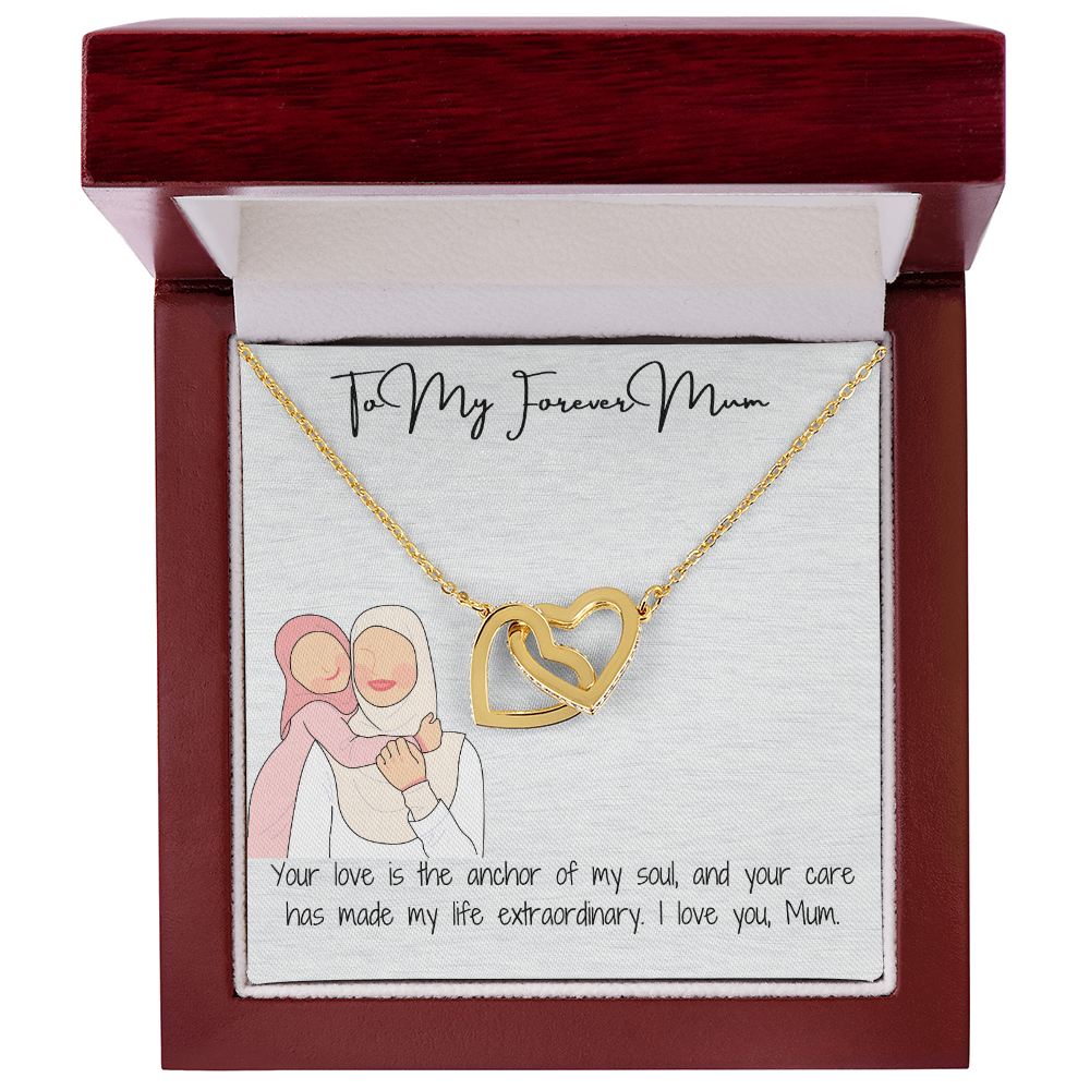 Stunning  Interlocking Hearts  Necklace