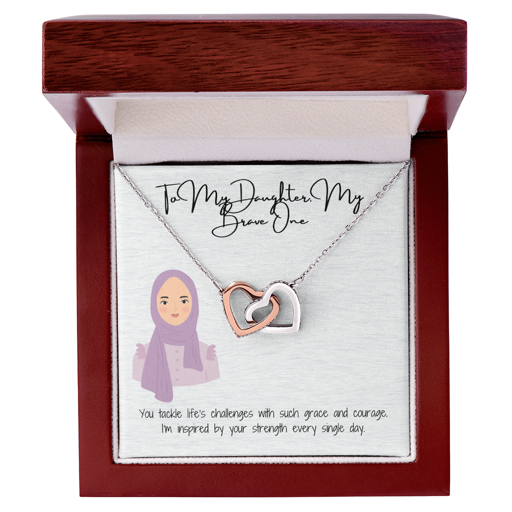 To My Daughter  Interlocking Hearts, A Bond That Lasts Forever