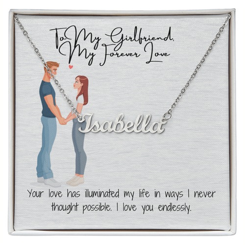 My Forever Love Girlfriend Custom Name Necklace