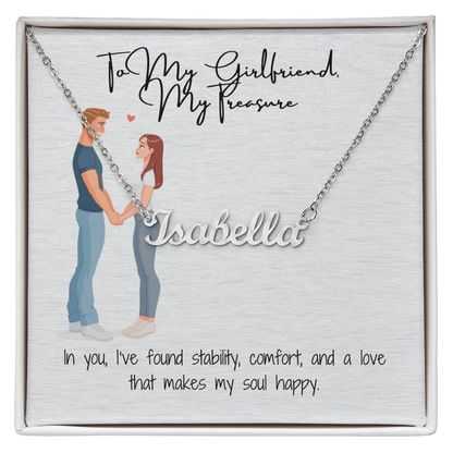 My Treasure Girlfriend Custom Name Necklace