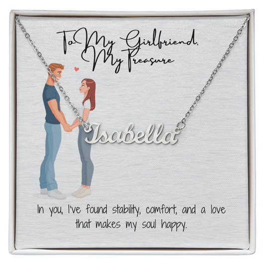 My Treasure Girlfriend Custom Name Necklace