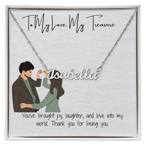 My Treasure Boyfriend Custom Name Necklace
