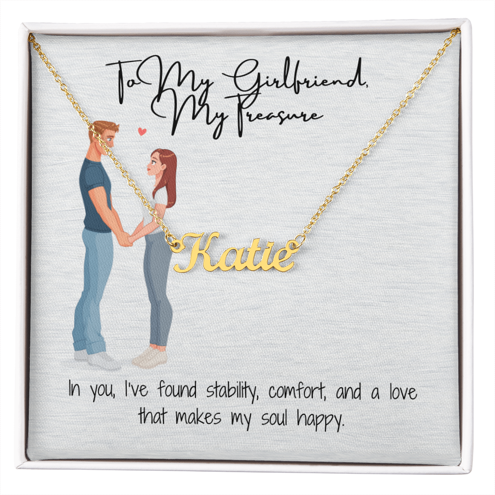 My Treasure Girlfriend Custom Name Necklace
