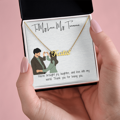 My Treasure Boyfriend Custom Name Necklace