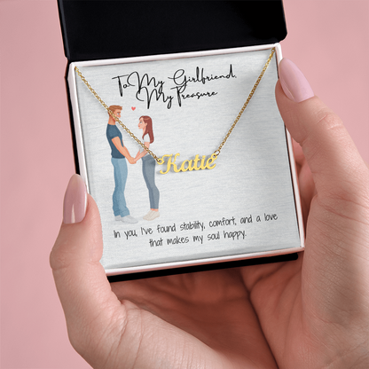 My Treasure Girlfriend Custom Name Necklace