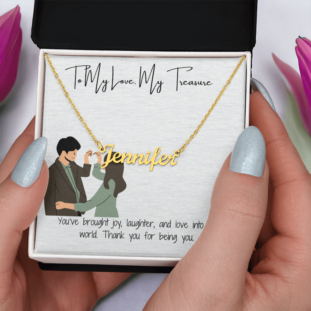 My Treasure Boyfriend Custom Name Necklace