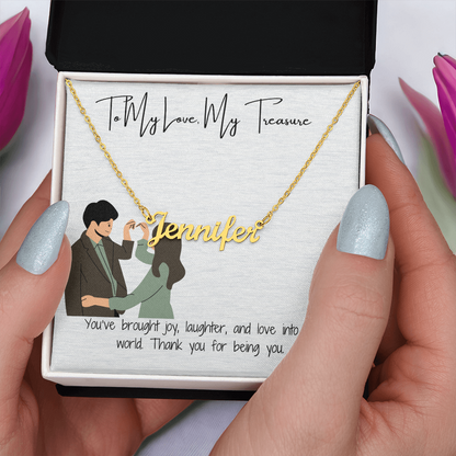 My Treasure Boyfriend Custom Name Necklace