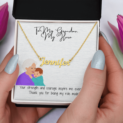 "Timeless Custom Name Necklace" A Personal Touch for Grandma