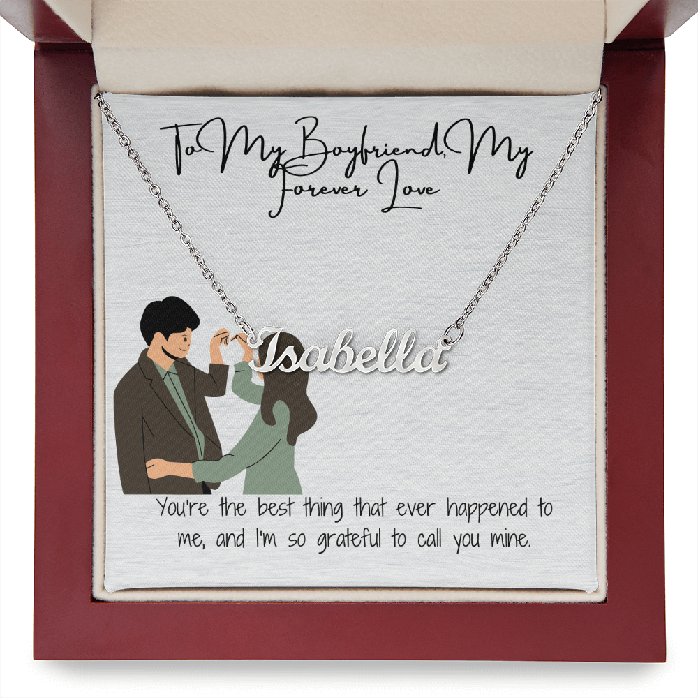Forever Love Boyfriend Custom Name Necklace