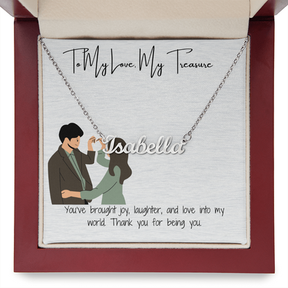 My Treasure Boyfriend Custom Name Necklace