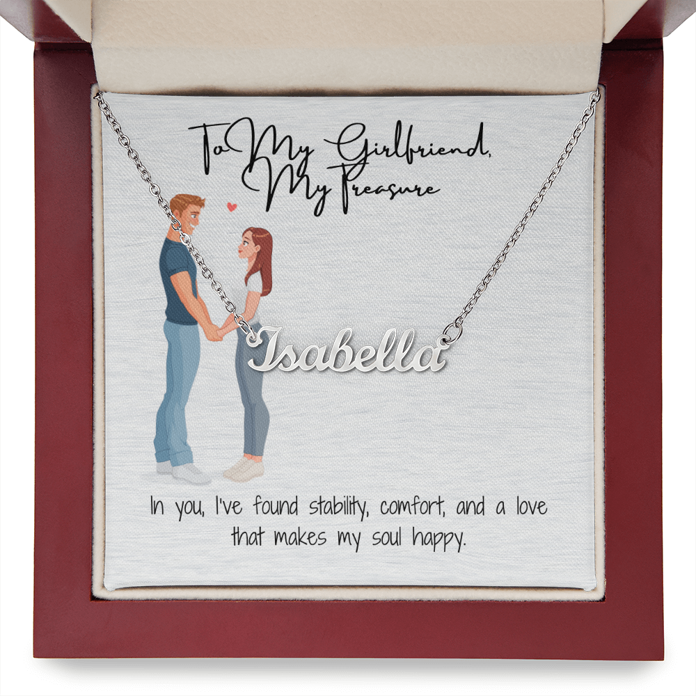 My Treasure Girlfriend Custom Name Necklace