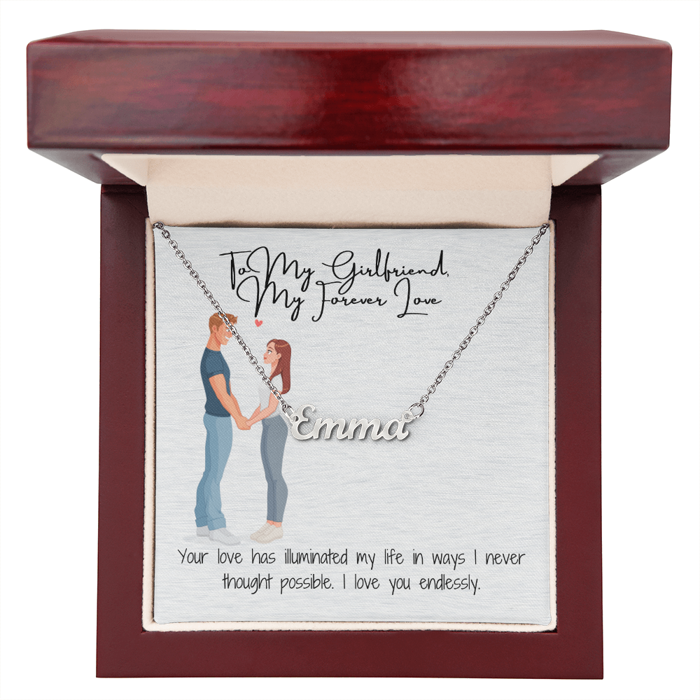 My Forever Love Girlfriend Custom Name Necklace