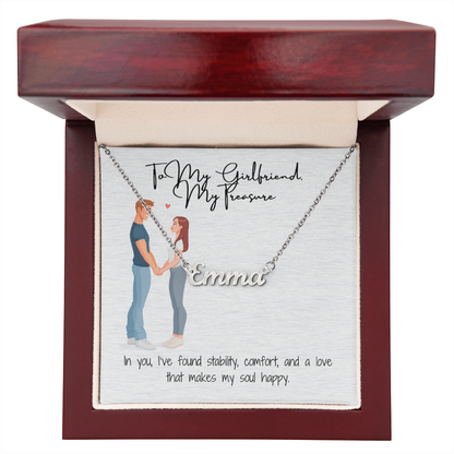 My Treasure Girlfriend Custom Name Necklace