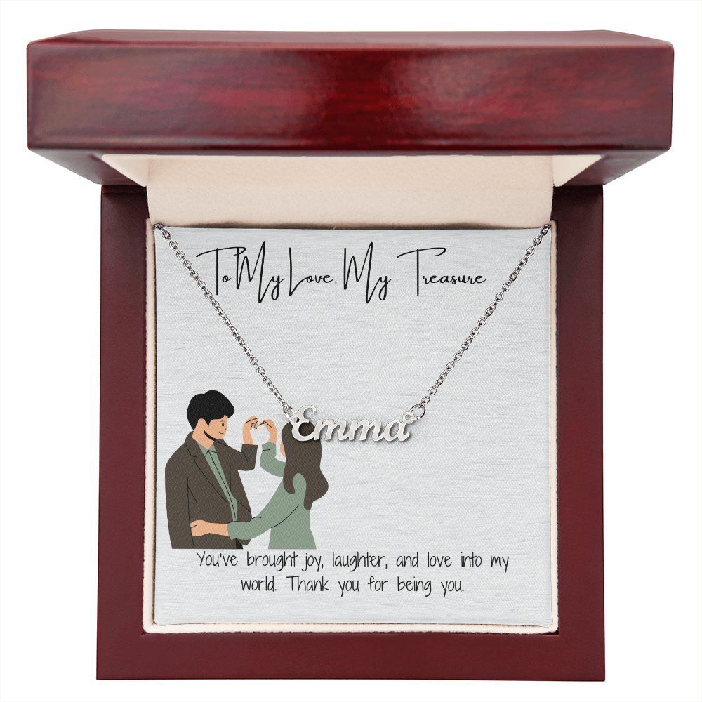 My Treasure Boyfriend Custom Name Necklace
