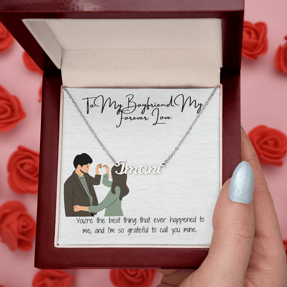Forever Love Boyfriend Custom Name Necklace