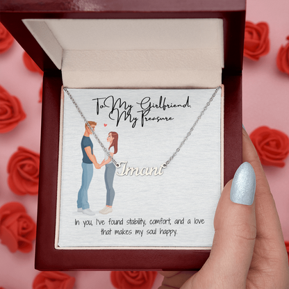 My Treasure Girlfriend Custom Name Necklace
