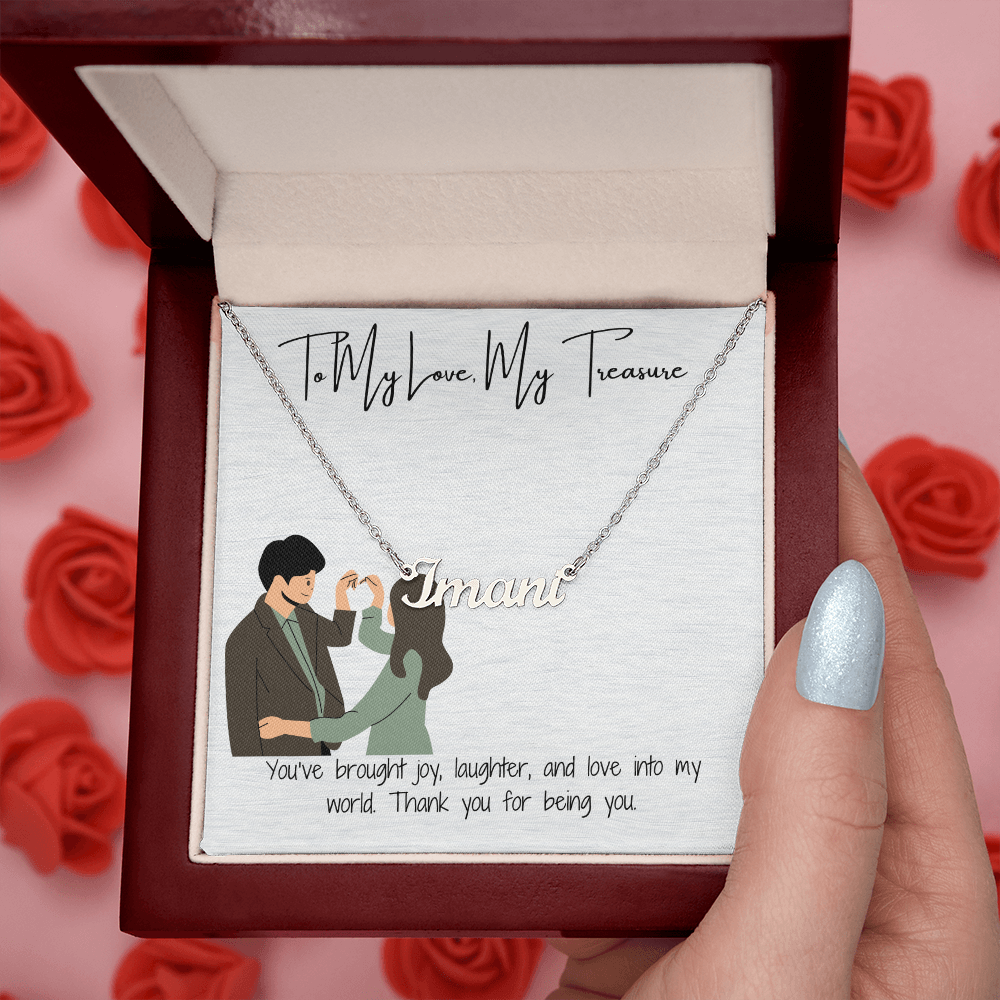 My Treasure Boyfriend Custom Name Necklace