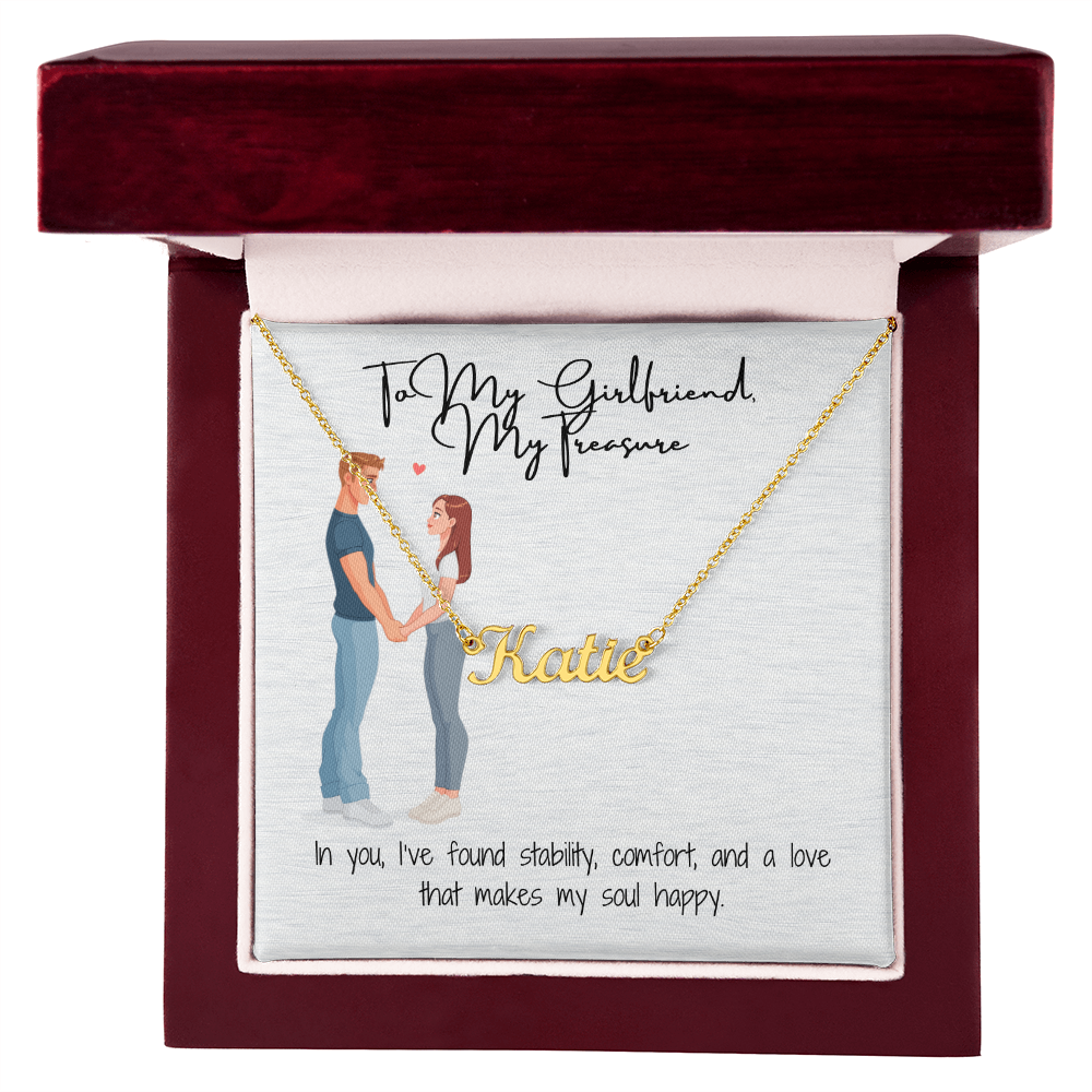 My Treasure Girlfriend Custom Name Necklace
