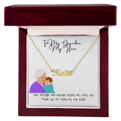 "Timeless Custom Name Necklace" A Personal Touch for Grandma