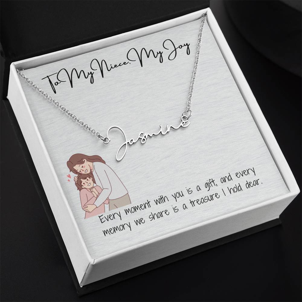 My Joy Niece Signature Name Necklace