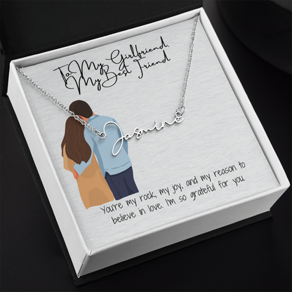 My Bestfriend Girlfriend Name Necklace