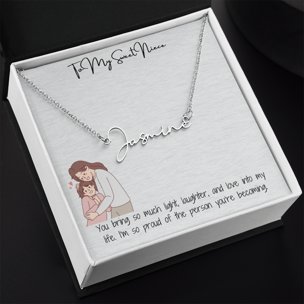 Sweet Niece Signature Name Necklace