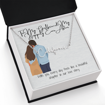 My Happily Ever After Girlfriend Name Necklace