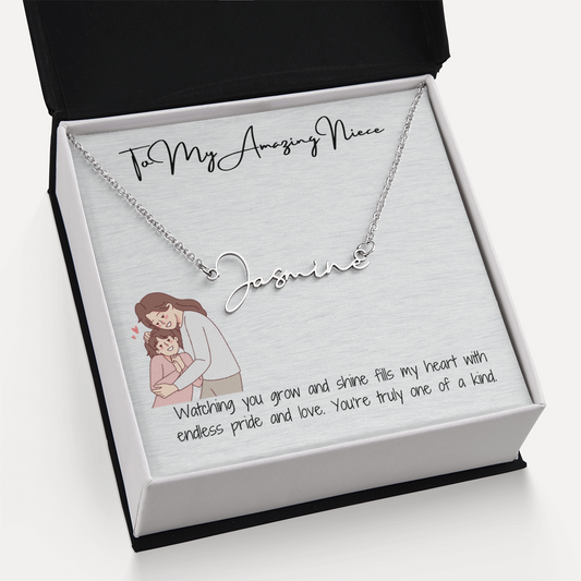 Amazing Niece Signature Name Necklace