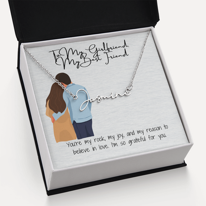 My Bestfriend Girlfriend Name Necklace